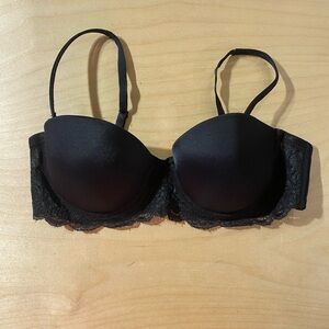 Gillian & O’Malley Racerback Elegant Black Lace Underwire Bra 34 B (PA)